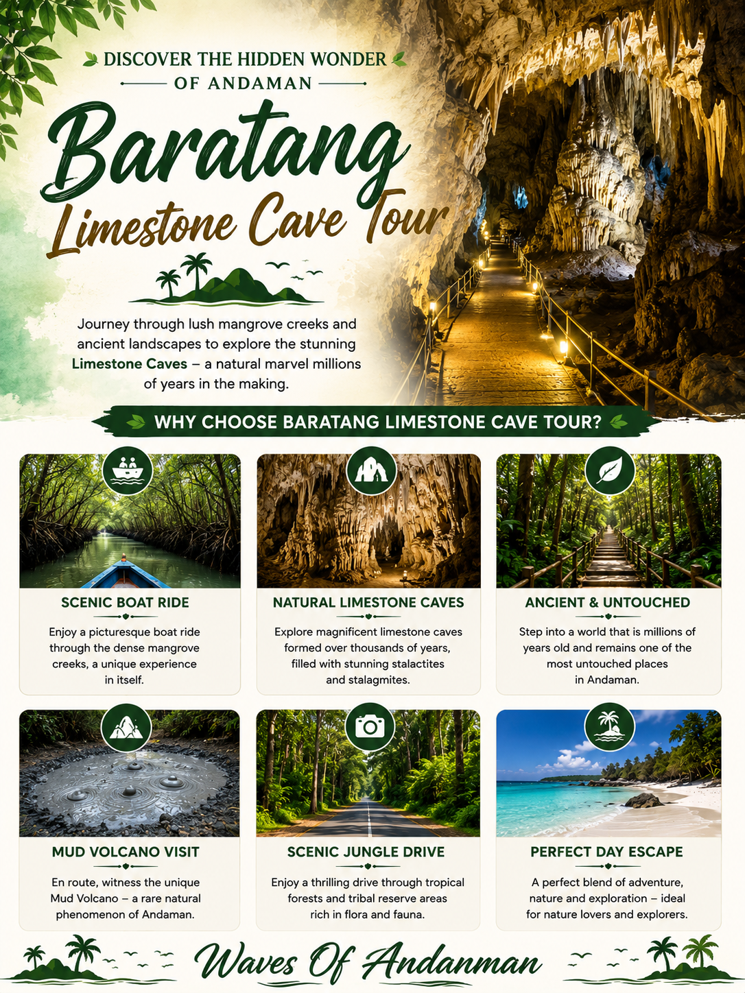 Baratang Limestone Cave Tour