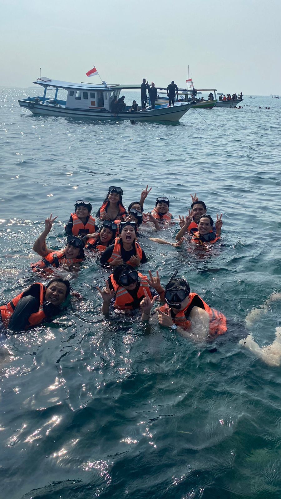 Friends enjoying beach party